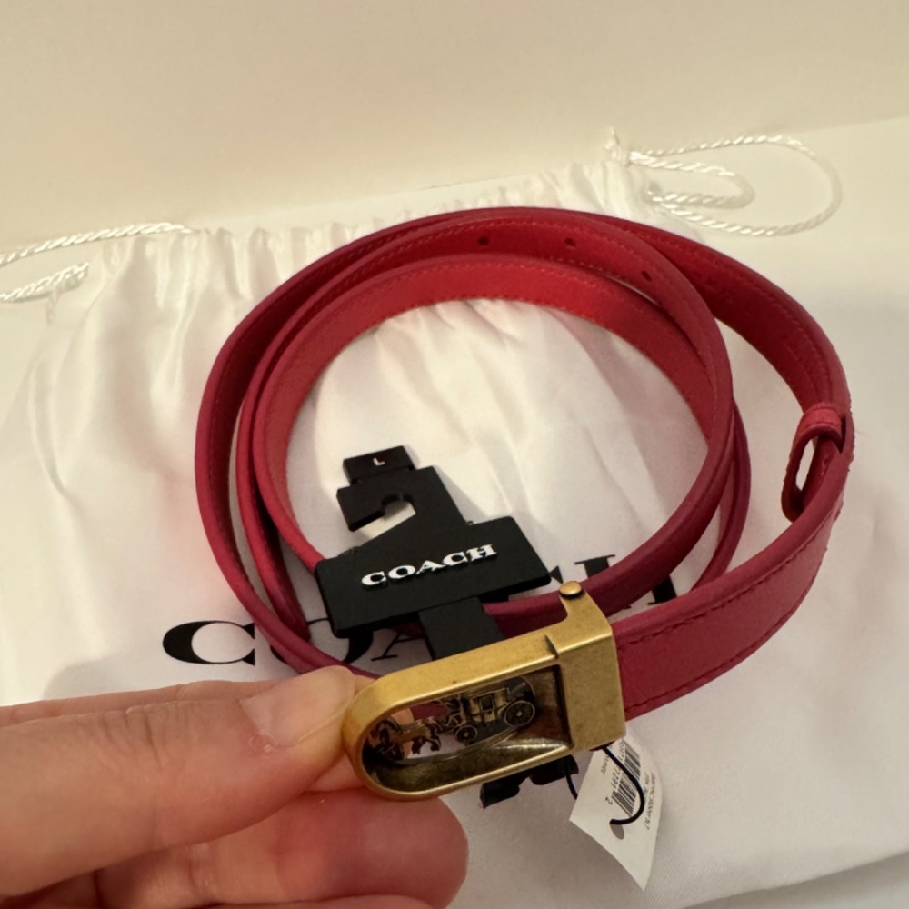 Pink Coach Belt NWT Size L - Picture 2 of 2